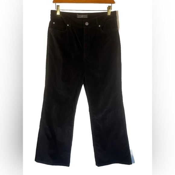 Peruvian Connection Velvet Black Bootcut Jeans Size 8 - Picture 1 of 4
